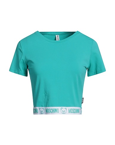 MOSCHINO Undershirt UNDERWEAR Turquoise 94% Cotton, 6% Elastane