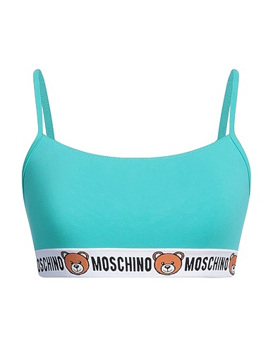 MOSCHINO Bra Turquoise 95% Cotton, 5% Elastane