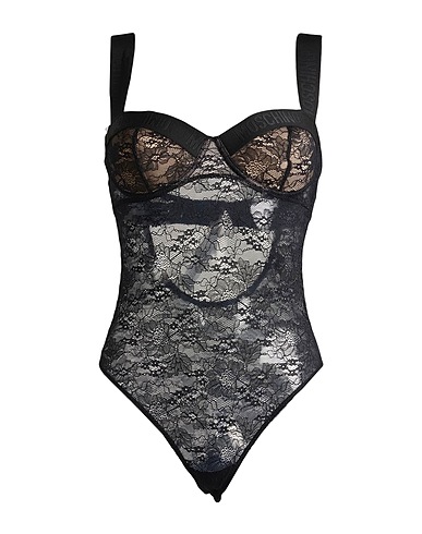MOSCHINO Lingerie bodysuit Black 83% Polyamide, 17% Elastane