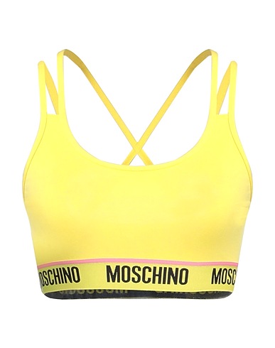MOSCHINO Bra Yellow 94% Cotton, 6% Elastane