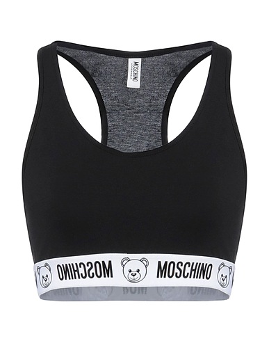 MOSCHINO 브라 블랙 94% 코튼, 6% 엘라스테인