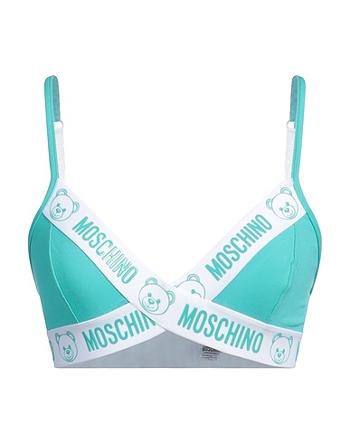 MOSCHINO Bra Turquoise 94% Cotton, 6% Elastane