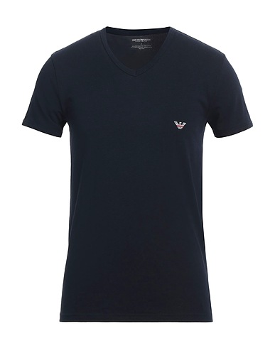 EMPORIO ARMANI Undershirt UNDERWEAR Midnight blue 95% Cotton, 5% Elastane