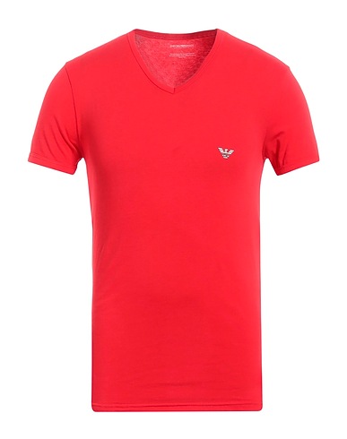 EMPORIO ARMANI Undershirt UNDERWEAR Red 95% Cotton, 5% Elastane