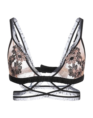 FOR LOVE & LEMONS Bra Black 100% Nylon, Silk, Viscose, Elastane