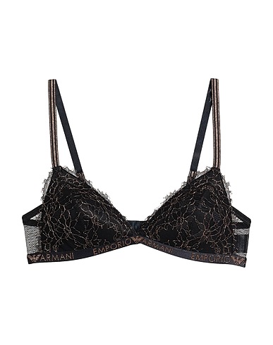 EMPORIO ARMANI Bra Black 77% Polyamide, 19% Elastane, 4% Polyester
