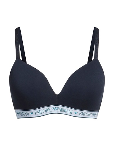 EMPORIO ARMANI Bra Midnight blue 95% Cotton, 5% Elastane
