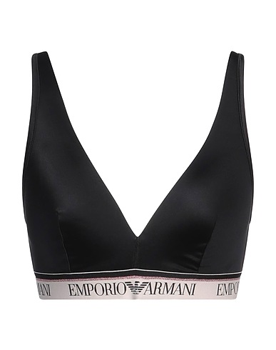 EMPORIO ARMANI Bra Black 75% Polyamide, 25% Elastane, Polyester, Metallic fiber