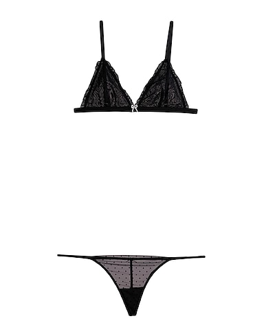 TWINSET UNDERWEAR Set Black 85% Polyamide, 15% Elastane