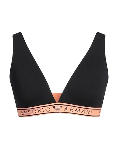 EMPORIO ARMANI Bra UNDERWEAR Black 95% Cotton, 5% Elastane, Polyamide, Polyester