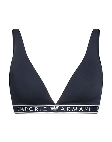 EMPORIO ARMANI Bra UNDERWEAR Navy 95% Cotton, 5% Elastane, Polyamide, Polyester