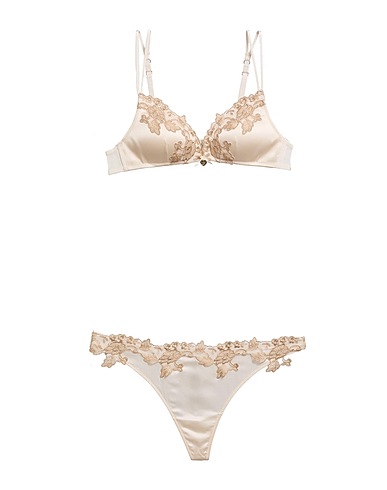 TWINSET Coordinato U&B Avorio 92% Seta, 8% Elastan, Poliestere