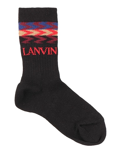 LANVIN Calze e Calzini Nero 80% Cotone, 18% Poliammide, 2% Elastan