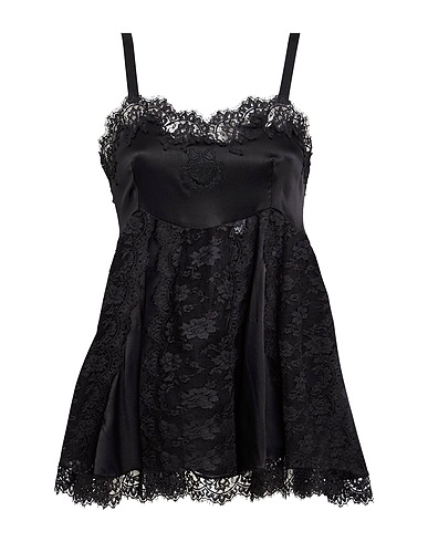 DOLCE&GABBANA Undershirt Black 64% Silk, 18% Polyamide, 10% Cotton, 5% Viscose, 3% Elastane