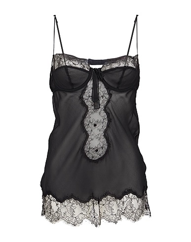 DOLCE&GABBANA Undershirt Black 46% Silk, 32% Polyamide, 18% Viscose, 4% Elastane