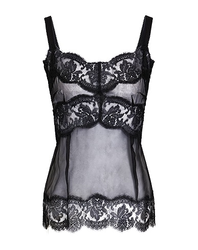 DOLCE&GABBANA Undershirt Black 50% Silk, 40% Cotton, 10% Polyamide