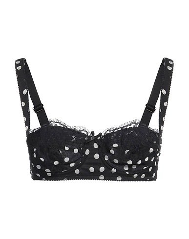 DOLCE&GABBANA Bra Black 93% Silk, 7% Elastane