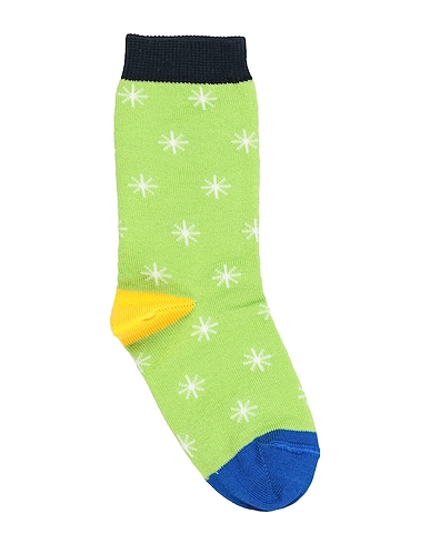 MANUEL RITZ Socks & tights Lime green 85% Cotton, 10% Polyamide, 5% Elastane