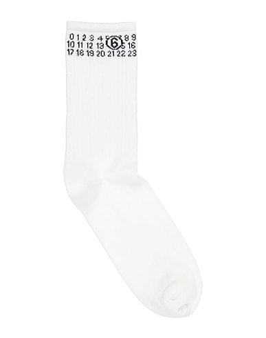 MM6 MAISON MARGIELA Socks & tights BIANCO 62% Cotton, 30% Nylon, 7% Rubber, 1% Elastane