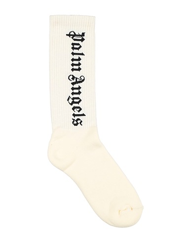 PALM ANGELS Socks & tights Ivory 90% Cotton, 5% Elastane, 5% Polyamide