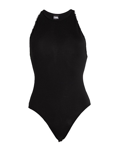 KARL LAGERFELD Lingerie bodysuit Black 95% Cotton, 5% Elastane