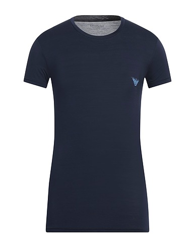 EMPORIO ARMANI Undershirt Navy blue 95% Viscose, 5% Elastane