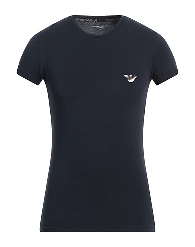 EMPORIO ARMANI Undershirt Navy blue 95% Cotton, 5% Elastane, Polyamide, Polyester