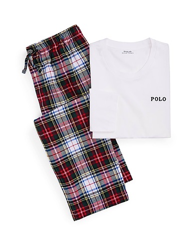 POLO RALPH LAUREN Pigiama Bianco 100% Cotone