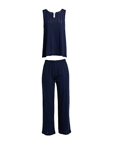HANRO Pyjama Nachtblau 100% Organische Baumwolle