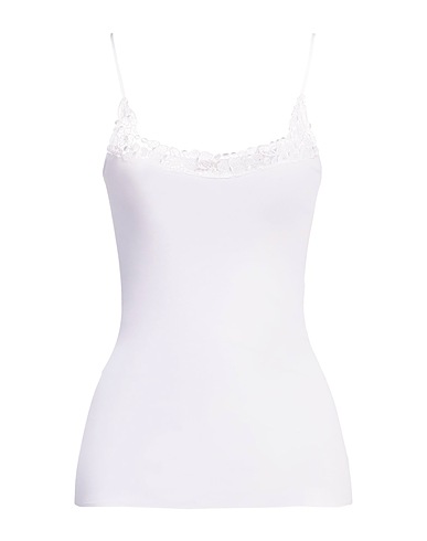 HANRO Undershirt White 100% Cotton, Polyester