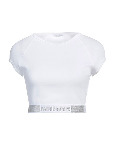 PATRIZIA PEPE Undershirt White 93% Cotton, 7% Elastane, Polyamide, Glass