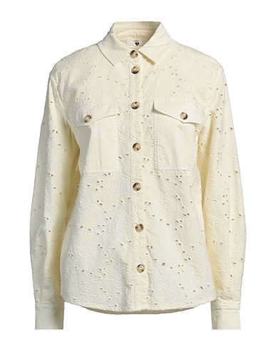 TWINSET Solid colour shirts & blouses U&B Ivory 98% Cotton, 2% Elastane
