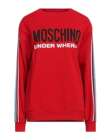 MOSCHINO Sweatshirt Red 95% Cotton, 5% Elastane, Polyester