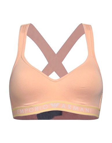 EMPORIO ARMANI Bra UNDERWEAR Salmon pink 95% Cotton, 5% Elastane, Polyester, Polyamide