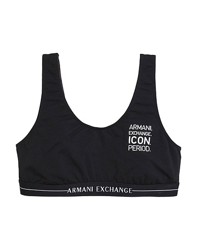 ARMANI EXCHANGE Reggiseno Nero 95% Cotone, 5% Elastan, Poliammide, Poliestere
