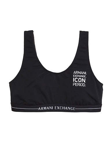 ARMANI EXCHANGE Sujetador Negro 95% Algodón, 5% Elastán
