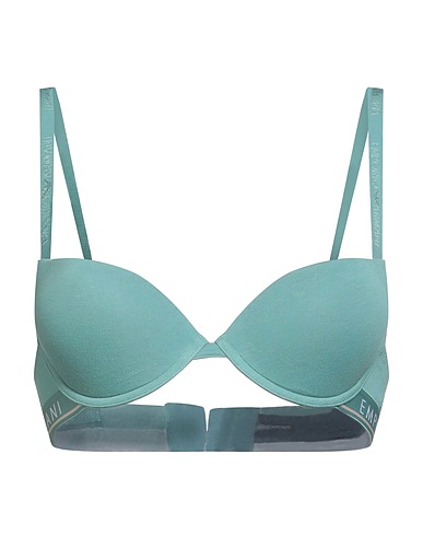 EMPORIO ARMANI Soutien-gorge UNDERWEAR Turquoise 95% Coton, 5% Élasthanne, Polyamide, Polyester