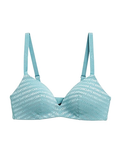 EMPORIO ARMANI Bra Turquoise 88% Polyamide, 12% Elastane, Polyester