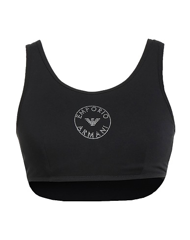 EMPORIO ARMANI Bra UNDERWEAR Black 95% Cotton, 5% Elastane