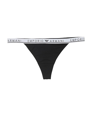 EMPORIO ARMANI Slip Noir 95% Coton, 5% Élasthanne, Polyester