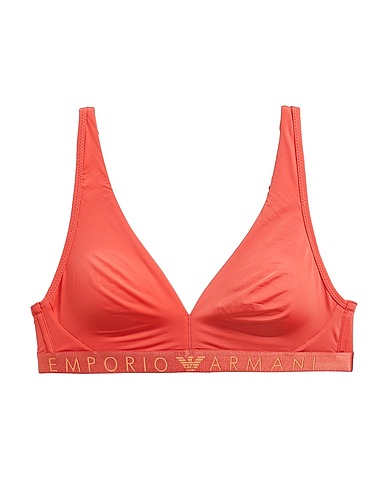 EMPORIO ARMANI Bra UNDERWEAR Coral 85% Polyamide, 15% Elastane, Polyester