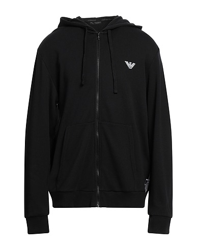 EMPORIO ARMANI Hooded sweatshirt UNDERWEAR Black 60% Cotton, 40% Polyester, Elastane