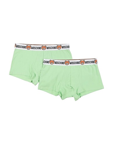 MOSCHINO Boxer Light green 95% Cotton, 5% Elastane