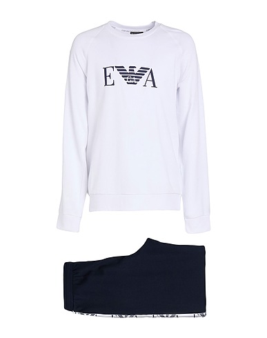 EMPORIO ARMANI Πιτζάμα UNDERWEAR Λευκό 60% Βαμβάκι, 40% Πολυεστέρας