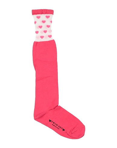 TWINSET Socks & tights Fuchsia 67% Cotton, 15% Viscose, 12% Polyamide, 3% Polyester, 3% Elastane