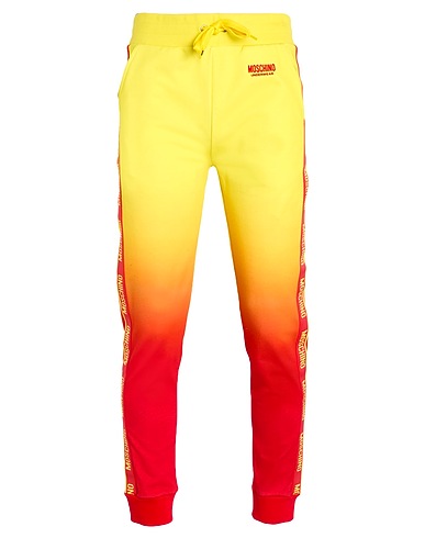 MOSCHINO Casual trouser UNDERWEAR Yellow 95% Cotton, 5% Elastane