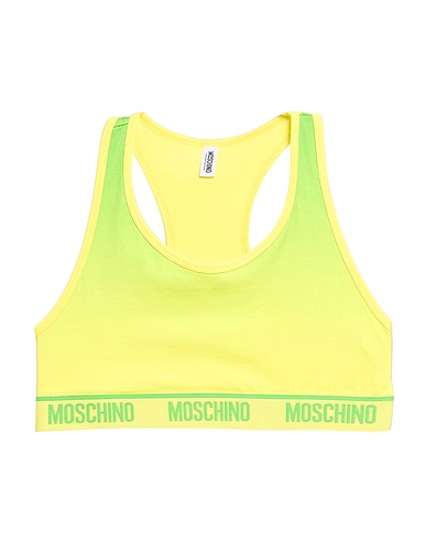 MOSCHINO Bra Lime green 92% Cotton, 8% Elastane