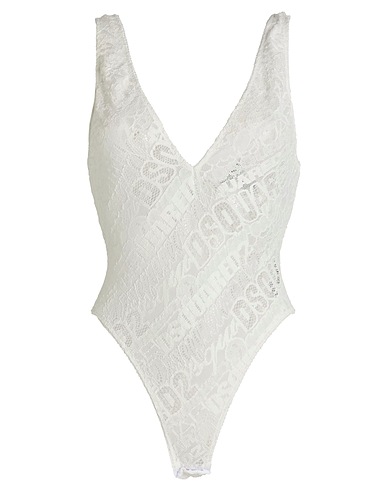 DSQUARED2 Lingerie bodysuit UNDERWEAR White 71% Cotton, 24% Polyamide, 5% Elastane