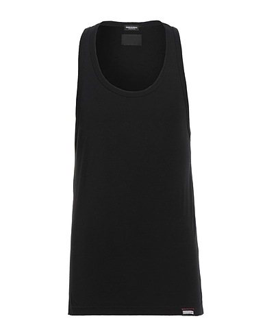 DSQUARED2 Undershirt UNDERWEAR Black 89% Cotton, 11% Elastane