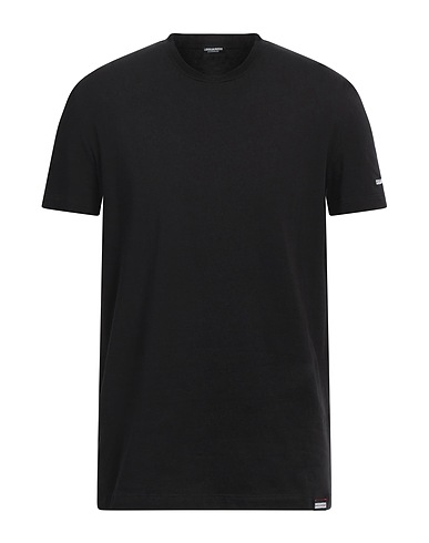 DSQUARED2 Undershirt UNDERWEAR Black 95% Cotton, 5% Elastane